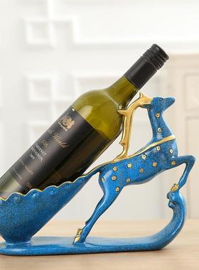 创意家居梅花鹿酒架现代欧式红酒架客厅摆件酒柜装饰品鹿摆件礼品