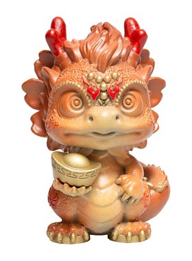 精选龙摆件十二生肖卡通铜工艺品生意兴隆办公桌博古架装饰品公司