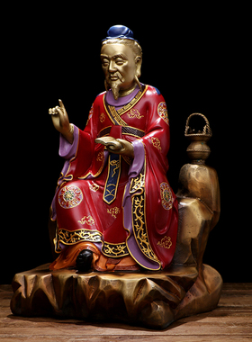 药王神像 供奉 孙思邈铜像 药王爷摆件 名医孙真人 华佗 工艺礼品