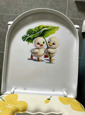 防水防潮不掉落，治愈荷叶鸭贴纸