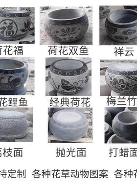 青石柱墩底座空心石柱垫基石柱墩石础柱顶石庭院石墩子雕柱皮圆墩