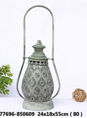 法式美式乡村庭院家居装饰仿古铁艺烛台园艺杂货桌面摆件花盆花器