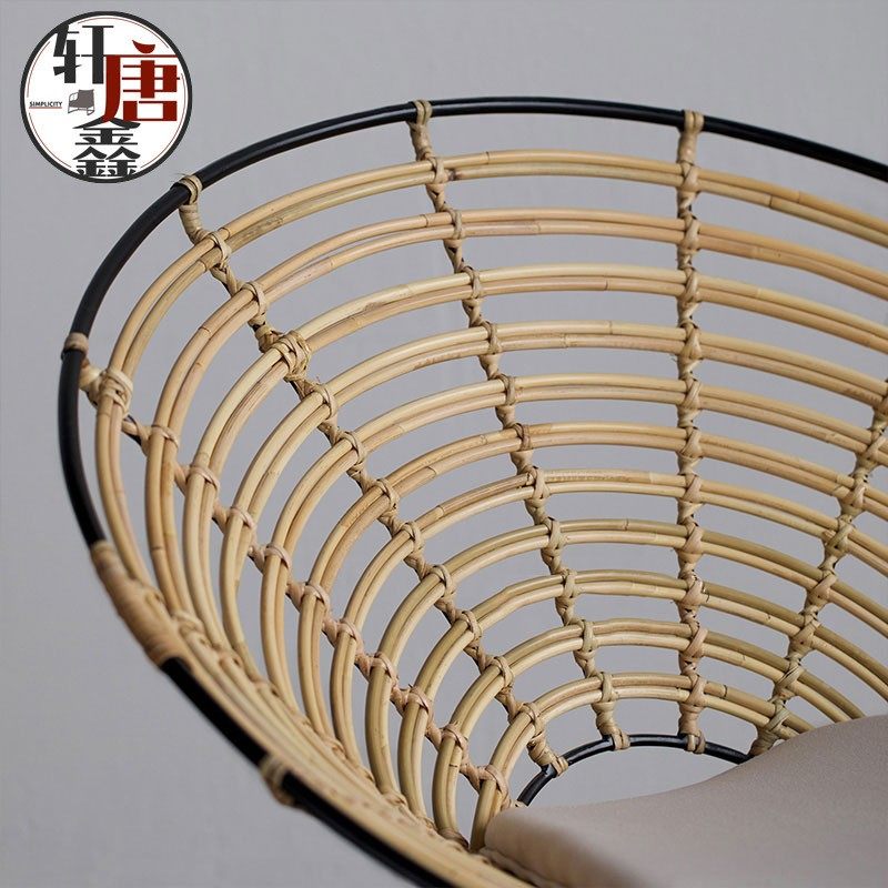 民宿客厅简约阳台户外藤椅藤编家具 铁艺创意藤椅子 天然藤休闲椅,淘宝优惠券,粉丝福利购,淘宝优惠卷
