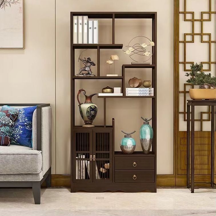 新中式博古架中国风客厅书房置物架隔断多层落地古风简约现代书架,淘宝优惠券,粉丝福利购,淘宝优惠卷