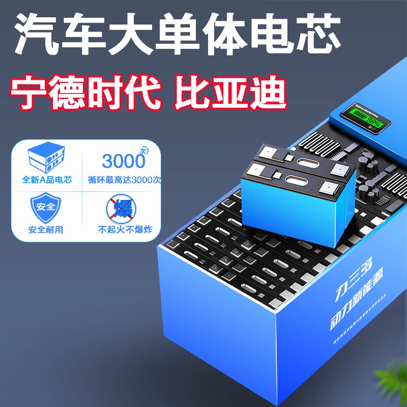 定制三轮四轮车300公里大容量磷酸铁锂60v72V动力锂电池厂家 - 图0