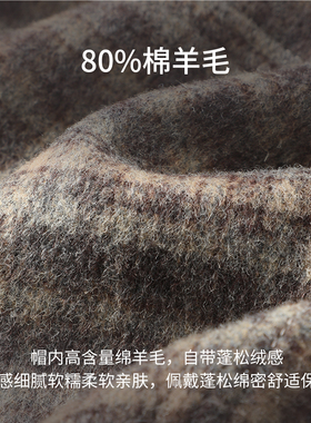 敬蚕纯色牛仔渔夫帽秋冬羊毛保暖