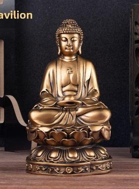 释迦牟尼佛像供奉家佛堂大太阳如来佛像装饰阿弥陀佛