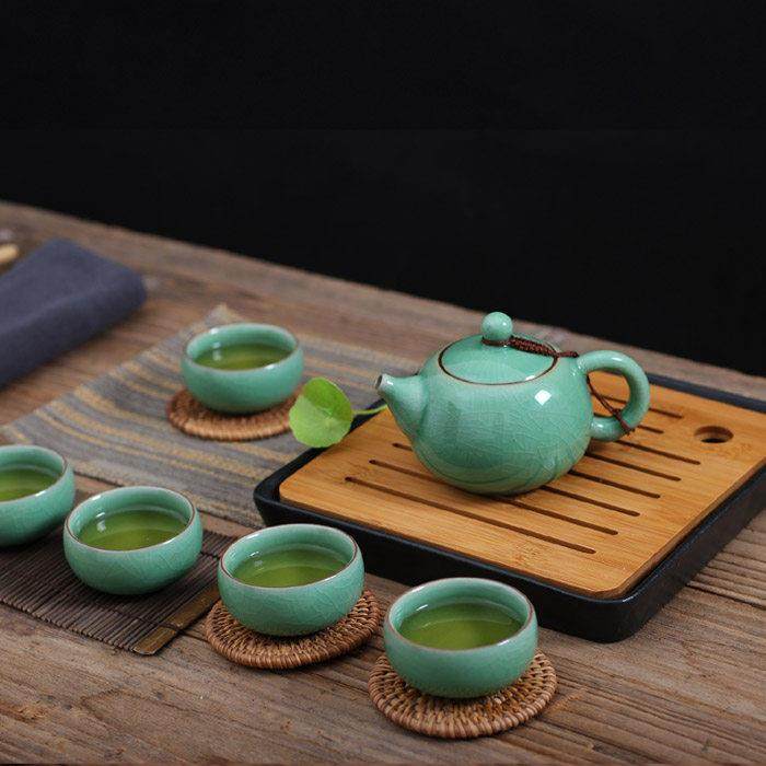 龙泉青瓷冰裂功夫茶套装10件礼盒套装陶瓷葛窑冰裂茶壶茶杯套装,淘宝优惠券,粉丝福利购,淘宝优惠卷