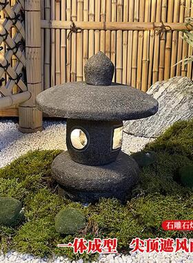 石灯笼日式庭院灯中式石头灯电石灯户外花园林枯山水景观石灯摆件