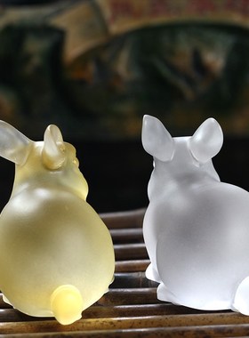 琉璃兔子玉兔送福吉祥摆件居家客厅办公摆放装饰节日送礼生肖兔