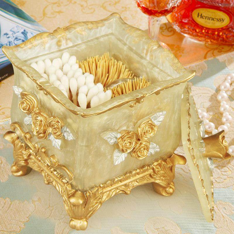 创意网红牙签盒棉签盒高档家用套装欧式轻奢棉签筒牙签罐二合一,淘宝优惠券,粉丝福利购,淘宝优惠卷