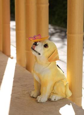 太阳能灯摆放卡通可爱动物树脂户外庭院创意花园发光现代装饰摆件