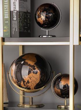 威弗列德办公室书房书桌书架家居软装饰品现代轻奢高档地球仪摆件