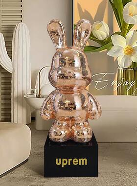 网红卡通兔子存钱罐客厅高端落地大型摆件创意乔迁送礼家居装饰品