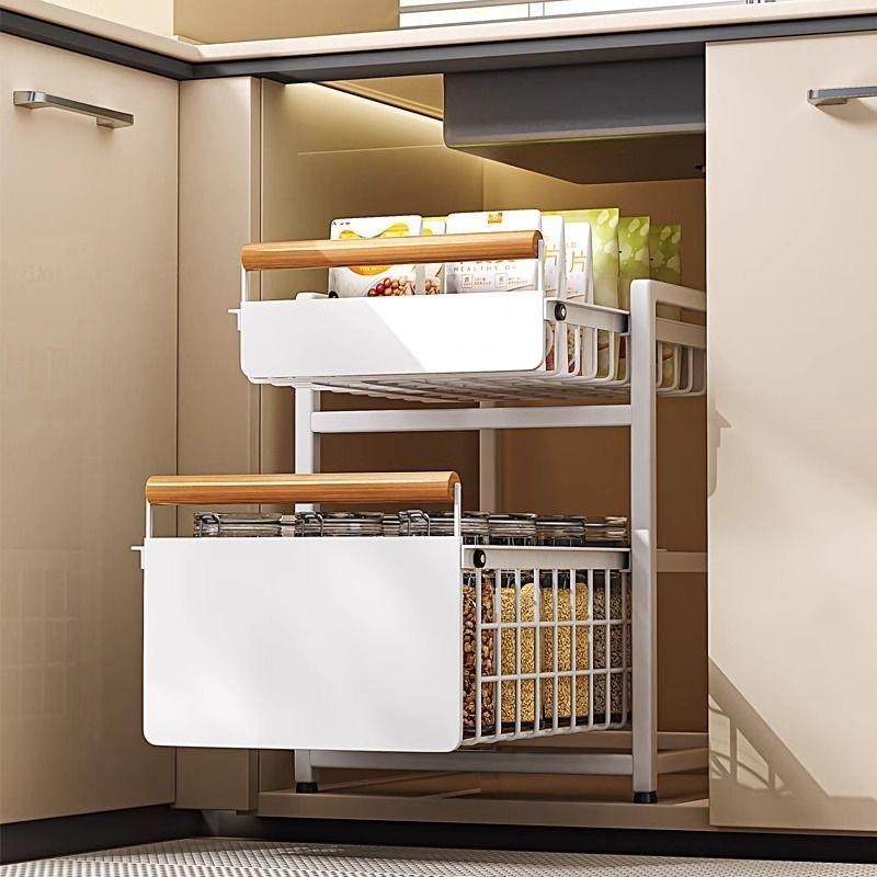 蔬菜置物架厨房灶台蔬果收纳筐家用简约分层台面抽屉式储物整理架,淘宝优惠券,粉丝福利购,淘宝优惠卷