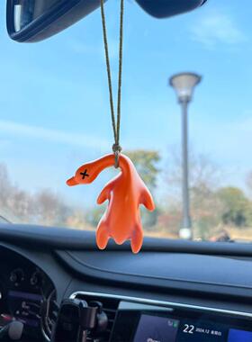 变色烤鸭汽车挂件创意鸭子挂饰车载网红挂件紫外线 线温感变色熟