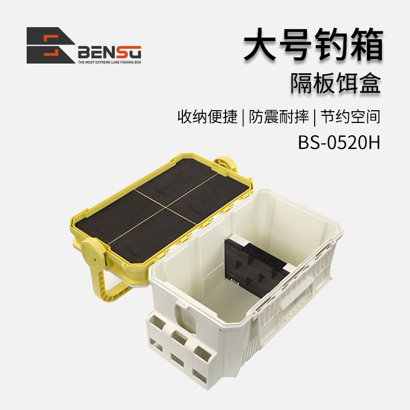 BENSU本塑路亚饵盒钓箱配套微物饵盒硬饵铅头钩米诺配件饵盒 - 图2