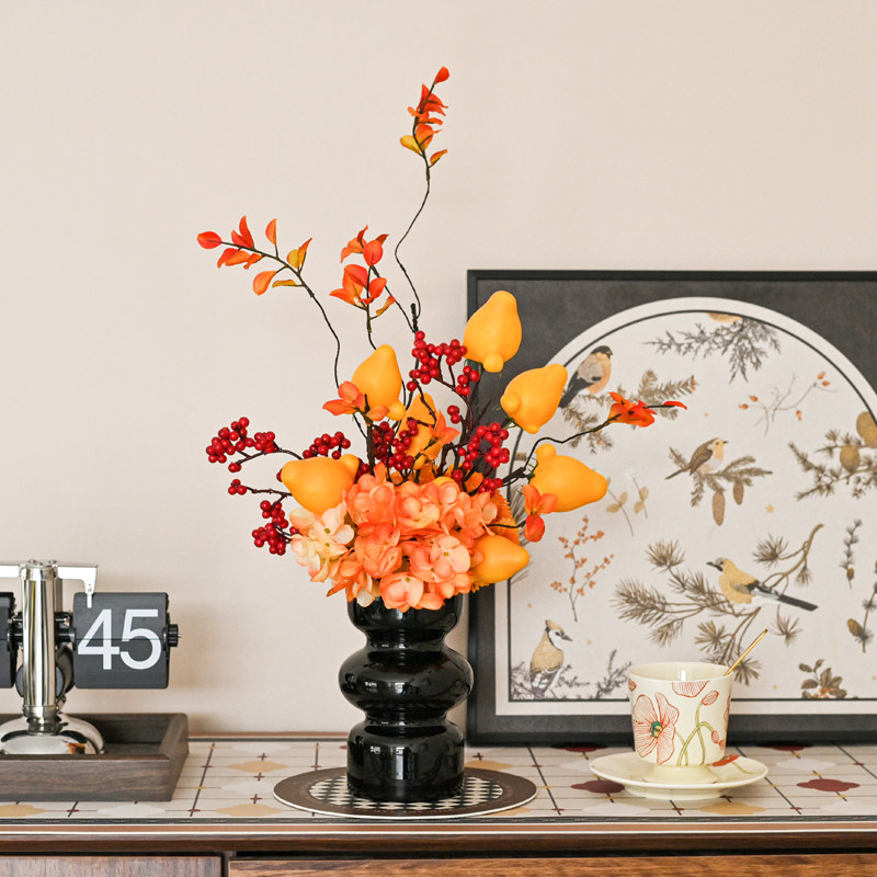 轻奢新款仿真红果假水果s红浆果高档电视柜玄关创意新中式花艺摆,淘宝优惠券,粉丝福利购,淘宝优惠卷