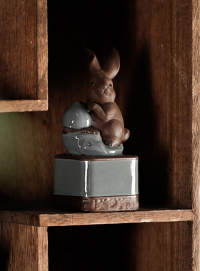 陶瓷十二生肖摆件全套兔s牛马羊猴狗猪鼠虎龙蛇鸡工艺品属相装饰