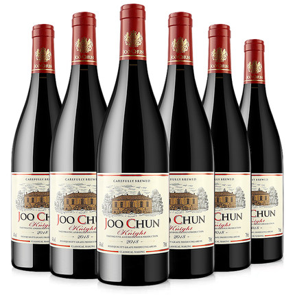 珠淳骑士干红葡萄酒旗舰店红酒14度6瓶装送礼袋正品节日送礼！9