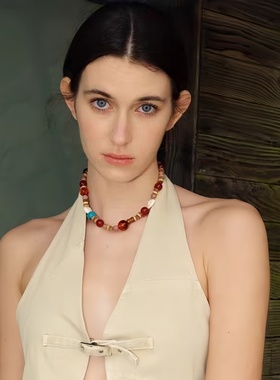 赵露思同款混石项链女贝壳串珠