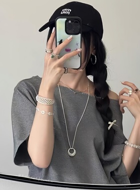 新款网兜月牙包长项链