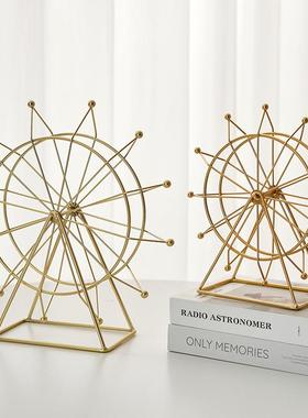 简约现代客厅电视柜酒柜装饰品摆件创意旋转摩天轮办公室桌面摆设