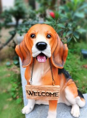 庭院装饰户外花园仿真狗摆件创意树脂动物雕塑宠物店家居狗狗摆设