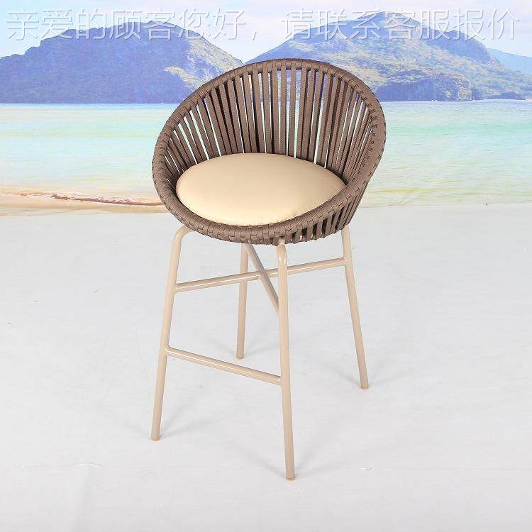 厂家外藤椅 室外餐厅咖店高CF3166C脚绳编背靠户外啡吧椅户 休闲,淘宝优惠券,粉丝福利购,淘宝优惠卷