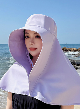 露思同款全脸防晒遮阳帽大帽檐