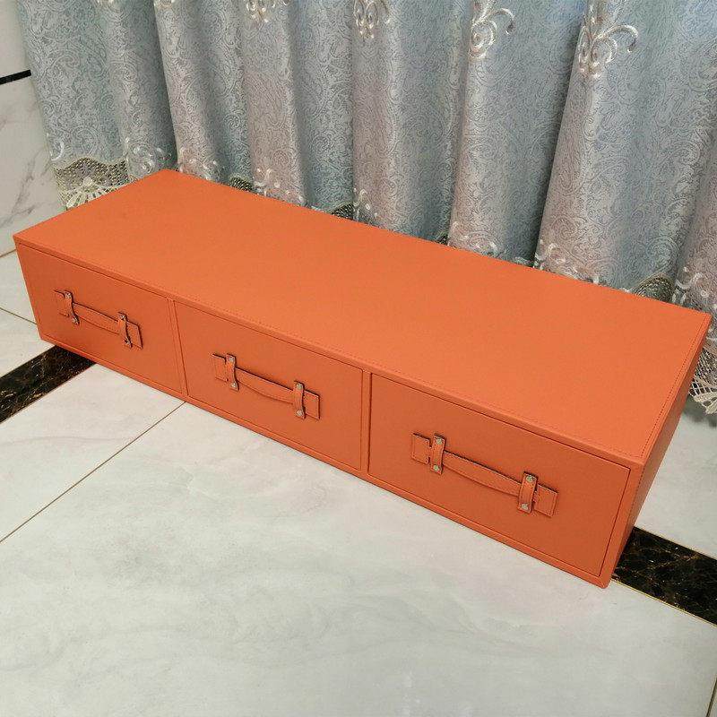 创意定制皮革抽屉箱床底扁收纳箱茶几电视柜衣橱内整理盒储物斗柜,淘宝优惠券,粉丝福利购,淘宝优惠卷