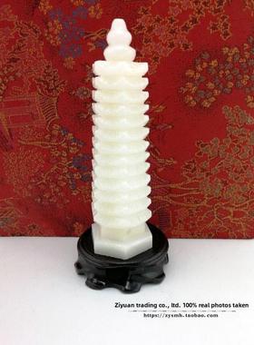 七层、九层、十三层白色大理石文昌塔石雕摆件家居卧室客厅书桌陈