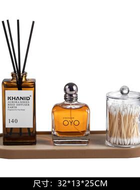 样板房卫生间沐浴液香薰洁具组合饰品民宿酒店托盘香薰毛浴巾摆件