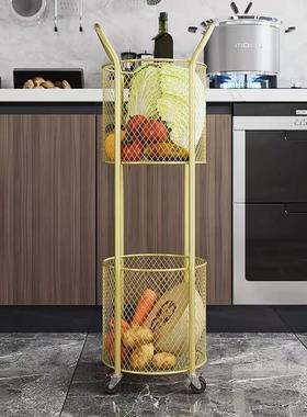 铁艺置物架可移动小推车落地桌下收纳架厨房零食储物卧室家用床头