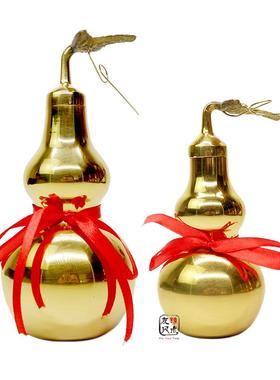 铜葫芦摆件黄铜八卦葫芦开口开盖空心葫芦家居公室客厅卧室工艺品