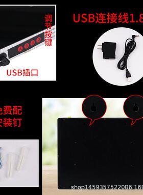 数码万年历电子时钟客厅装饰画带背景灯led卧室温湿度钟直供