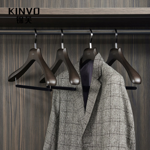 锦芙高端实木衣架衣柜衣帽间专用衣挂高档服装店酒店定制衣撑子 - 图3