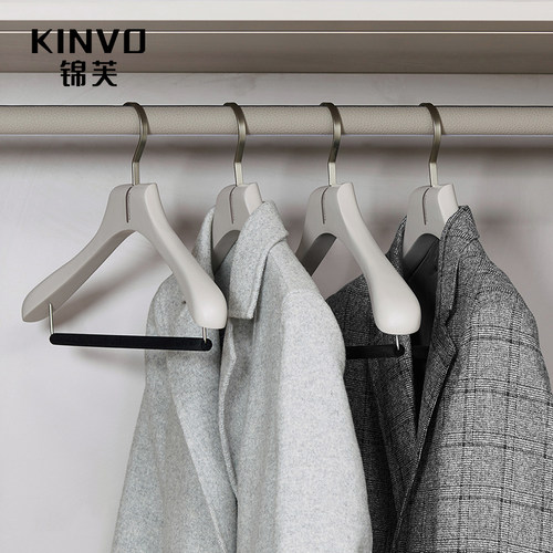 锦芙高端实木衣架衣柜衣帽间专用衣挂高档服装店酒店定制衣撑子 - 图1