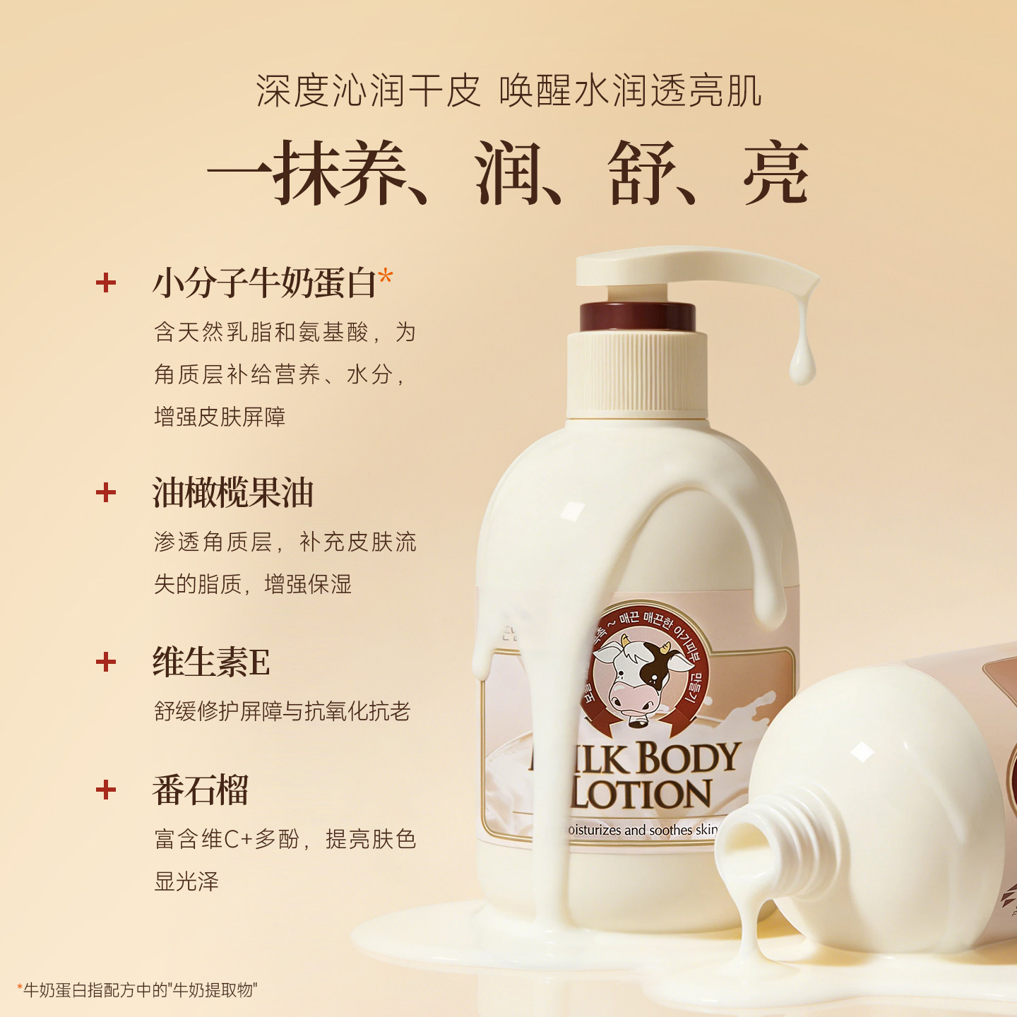 SOMANG所望韩国牛奶身体乳女秋冬补水保湿滋润持久留香润肤润体乳