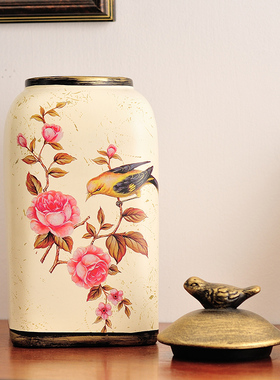 优选新中式创意手工陶瓷家居客厅饰品摆件装饰收纳玄关储物罐装设