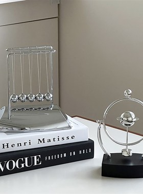 优选牛顿摆混沌摆永动机办公室工位情绪稳定书柜酒柜桌面摆件家居