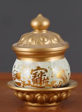 仙家供具仙字供水杯陶瓷贡杯供奉供佛财神关公圣水杯莲花净水杯