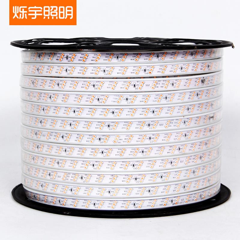紫色led灯带紫光粉色灯带家用220v装饰浪漫创意超亮户外防水长条 - 图3