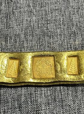 仿古金锭铜晋茂龙凤金条仿古做旧工艺品金条饰品家居摆件