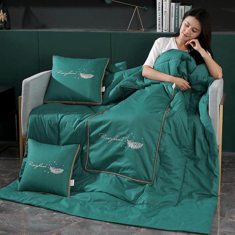 2025新款172加密全棉羽毛款多功能抱枕被纯棉靠垫被中号礼品,淘宝优惠券,粉丝福利购,淘宝优惠卷