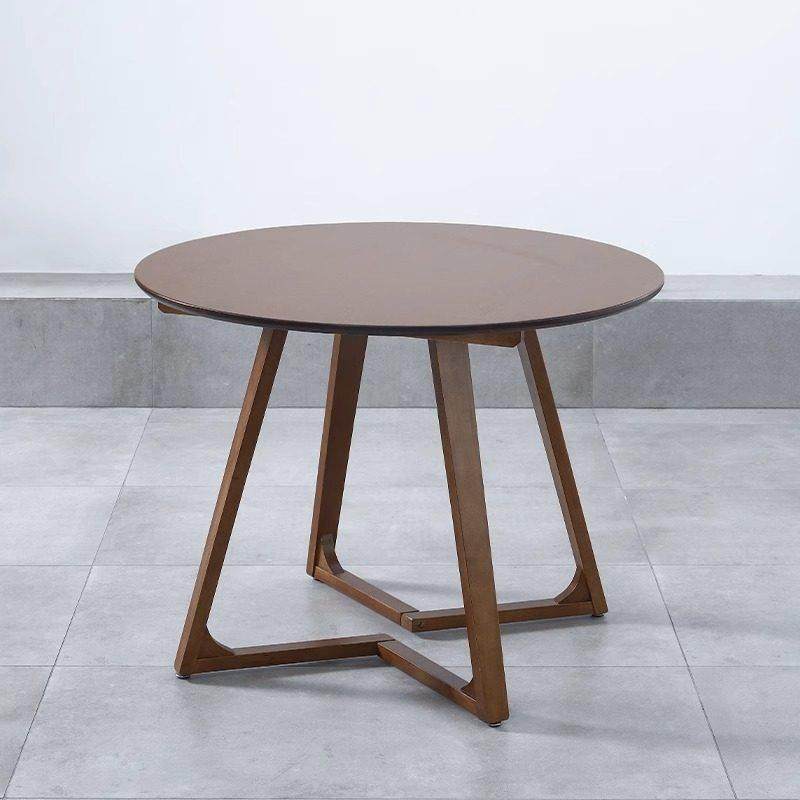 胡桃木餐桌家用小户型饭桌实木圆桌椅组合咖啡厅阳台休闲洽谈桌子,淘宝优惠券,粉丝福利购,淘宝优惠卷