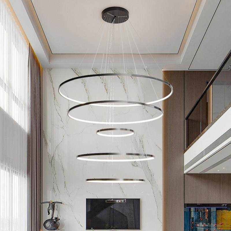 全铜复式楼别墅挑空客厅大吊灯现代轻奢loft跃层挑高楼中楼大厅灯,淘宝优惠券,粉丝福利购,淘宝优惠卷