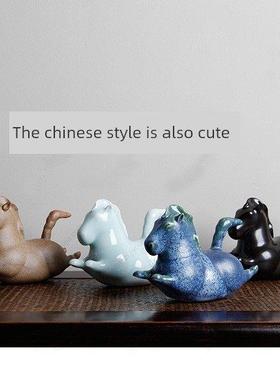 创意客厅入口酒柜装饰陶瓷马工艺饰品新婚礼品乔迁新居商务礼品