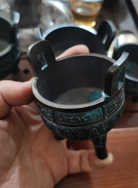 纯铜材质大克鼎仿古青铜器工艺家居玄关酒柜办公桌博古架装饰摆件