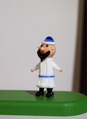 优选【阿凡提与小毛驴】手工玻璃迷你琉璃小摆件可爱办公室桌面装